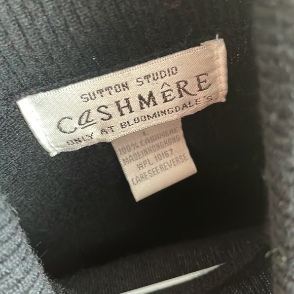 Black cashmere turtleneck sweater, size L - Picture 4 of 4